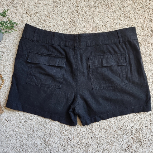 APT 9 Black Linen Dress Short - Size 14 - Picture 2 of 4